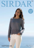Sirdar Sweater Knitting Pattern in Sirdar Cotton DK 7824P PDF DOWNLOAD