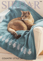 Sirdar Cat Blankets Knitting Pattern in Sirdar Country Style DK 7828P PDF DOWNLOAD