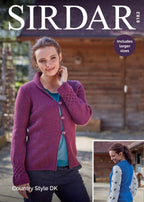 Sirdar Cardigan & Waistcoat Knitting Pattern in DK 8182P PDF DOWNLOAD