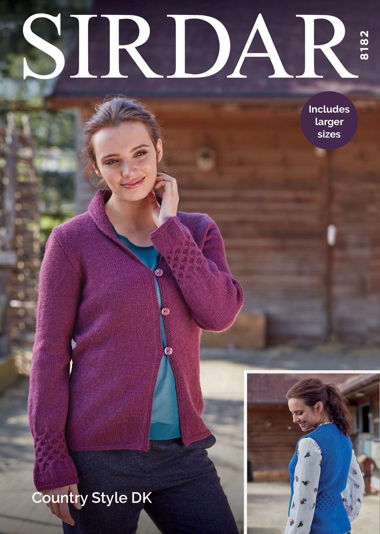 Sirdar Cardigan & Waistcoat Knitting Pattern in DK 8182P PDF DOWNLOAD