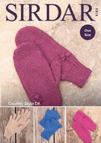 Sirdar Gloves Knitting Pattern in DK 8183P PDF DOWNLOAD