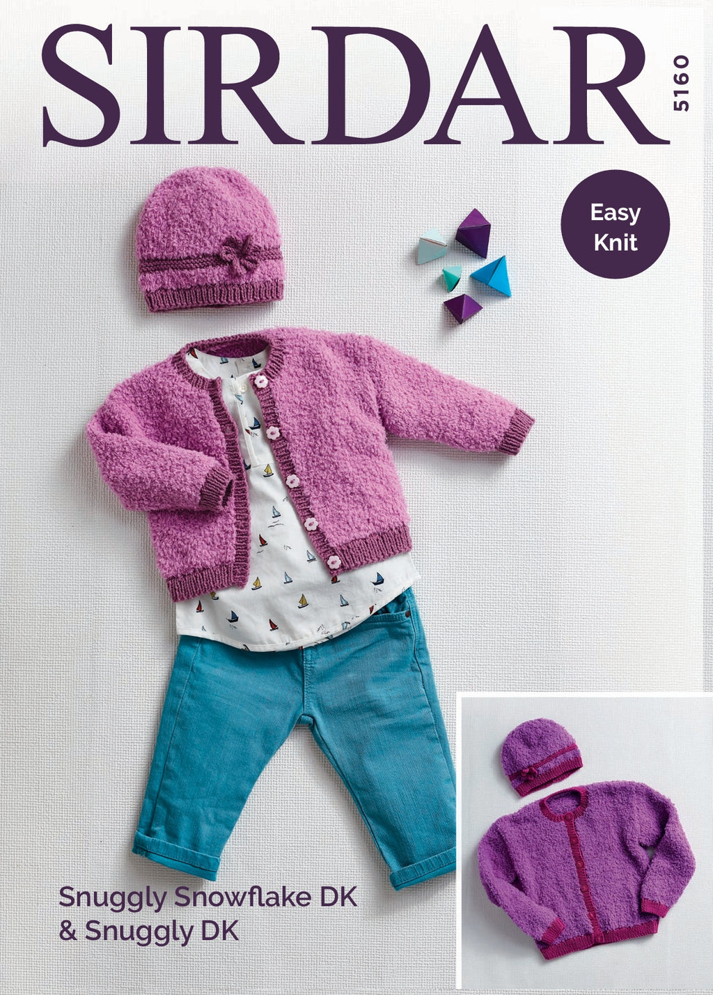 Sirdar Babies Cardigan & Hat Knitting Pattern in DK 5160P PDF DOWNLOAD