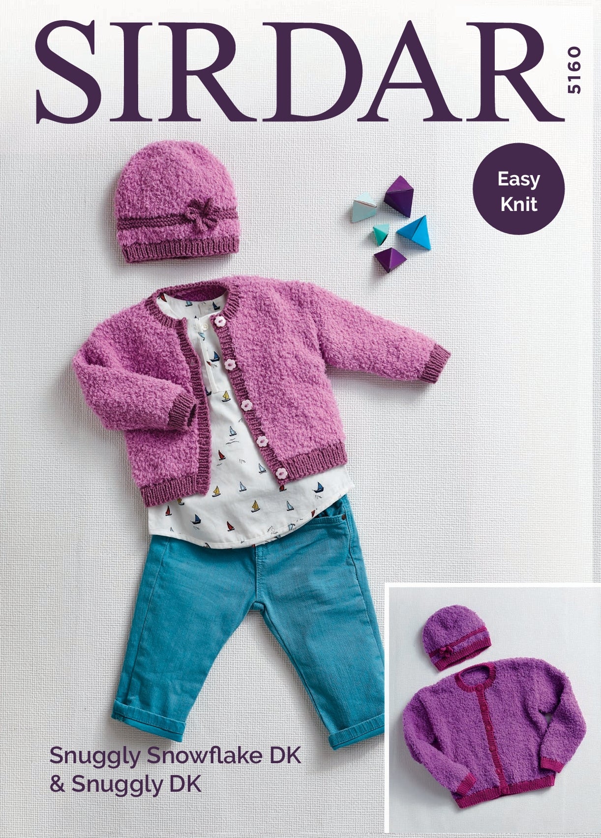 Sirdar Babies Cardigan & Hat Knitting Pattern in DK 5160P PDF DOWNLOAD