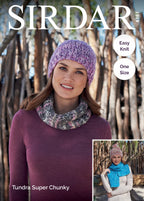 Sirdar Hats, Snood & Scarf Knitting Pattern in Super Chunky 8161P PDF DOWNLOAD
