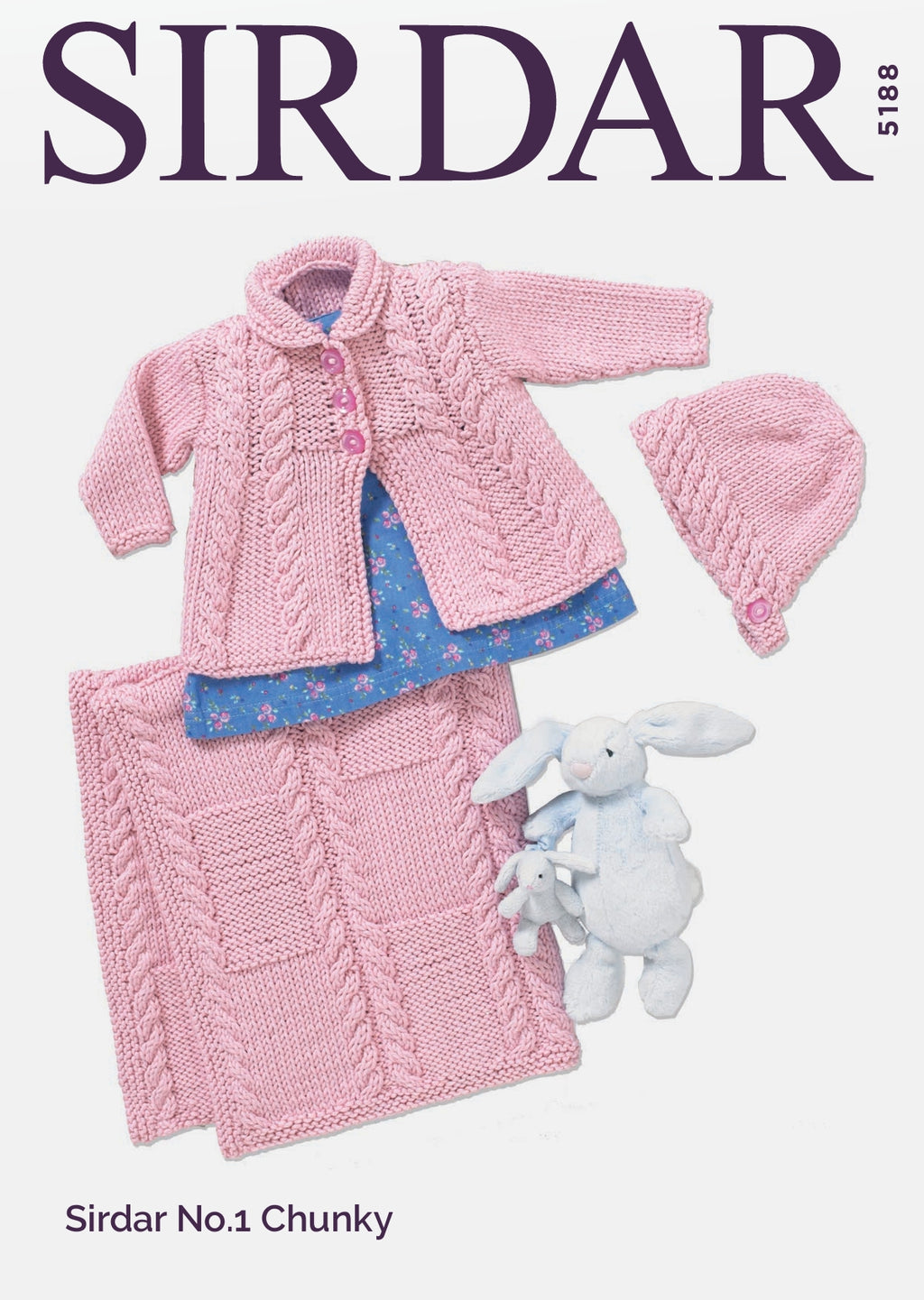 Sirdar Coat, Bonnet & Blanket Knitting Pattern in Chunky 5188P PDF DOWNLOAD