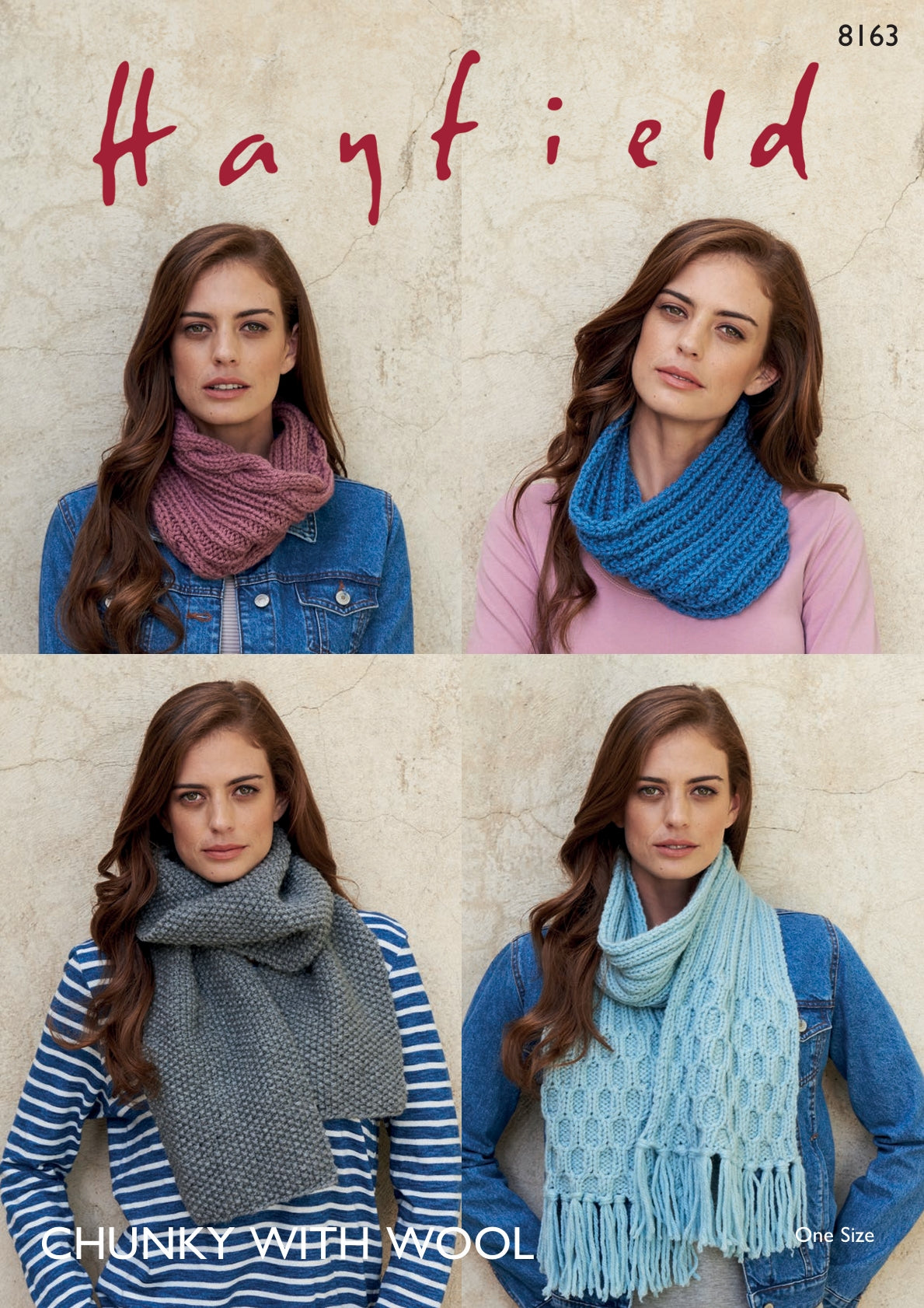 Hayfield Snoods & Scarves Knitting Pattern in Chunky 8163P PDF DOWNLOAD