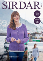 Sirdar Cardigans Knitting Pattern in Chunky 8173P PDF DOWNLOAD