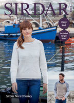 Sirdar Sweaters Knitting Pattern in Chunky 8175P PDF DOWNLOAD