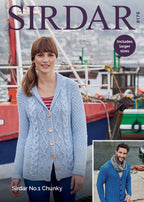 Sirdar Cardigans Knitting Pattern in Chunky 8176P PDF DOWNLOAD