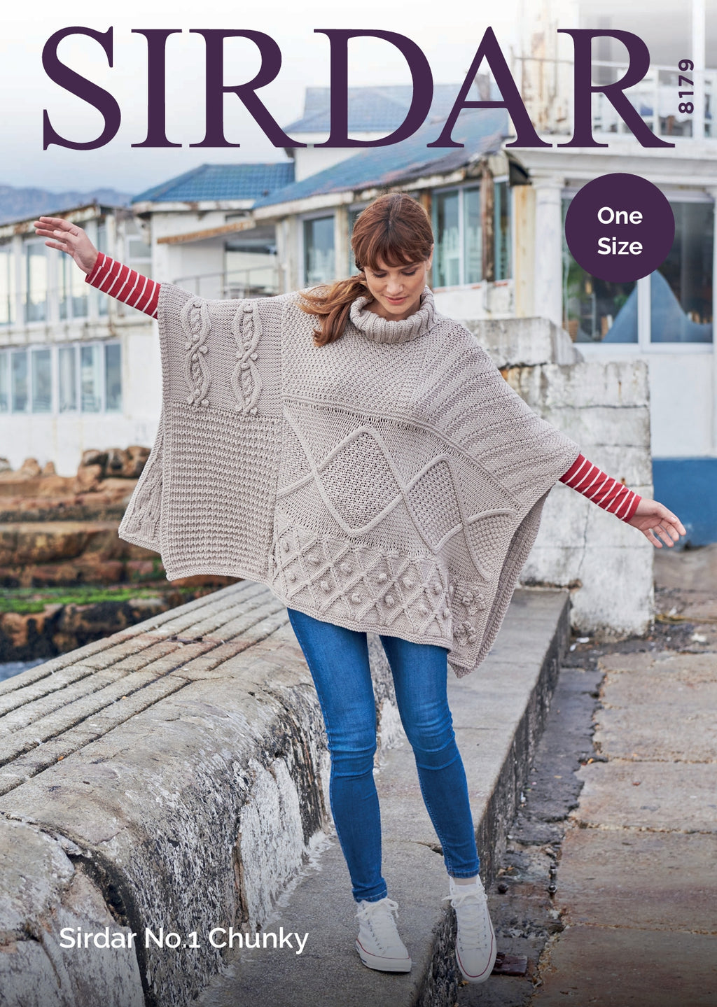 Sirdar Poncho Knitting Pattern in Chunky 8179P PDF DOWNLOAD