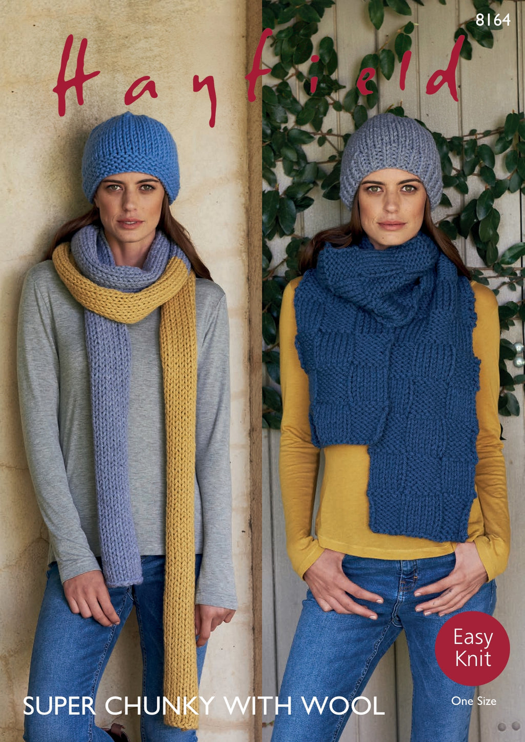 Hayfield Hats & Scarves Knitting Pattern in Chunky 8164P PDF DOWNLOAD