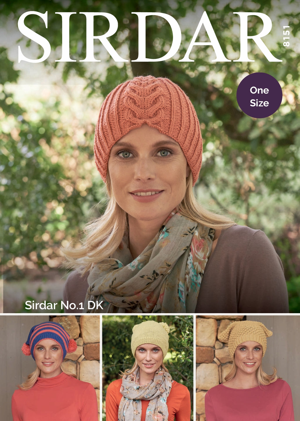 Sirdar Hats Knitting Pattern in DK 8151P PDF DOWNLOAD