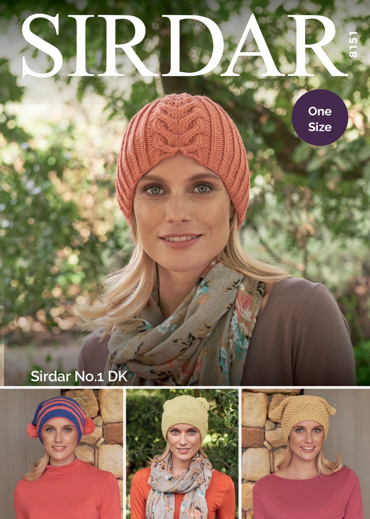 Sirdar Hats Knitting Pattern in DK 8151P PDF DOWNLOAD