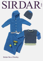 Sirdar Jacket, Sweater, Hat & Blanket Knitting Pattern in Chunky 5187P PDF DOWNLOAD