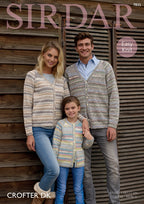 Sirdar Family Cardigans Knitting Pattern in Sirdar Crofter DK 7835P PDF DOWNLOAD