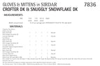 Sirdar Gloves and Mittens Knitting Pattern in Sirdar Crofter DK and Snowflake DK 7836P PDF DOWNLOAD