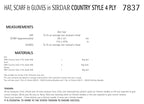 Sirdar Hat, Scarf and Gloves Knitting Pattern in Sirdar Country Style 4ply 7837P PDF DOWNLOAD