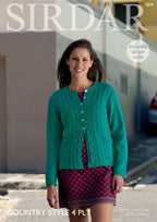 Sirdar Cardigan Knitting Pattern in Sirdar Country Style 4ply 7839P PDF DOWNLOAD