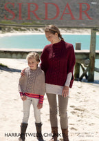 Sirdar Ponchos Knitting Pattern in Sirdar Harrap Tweed Chunky 7850P PDF DOWNLOAD