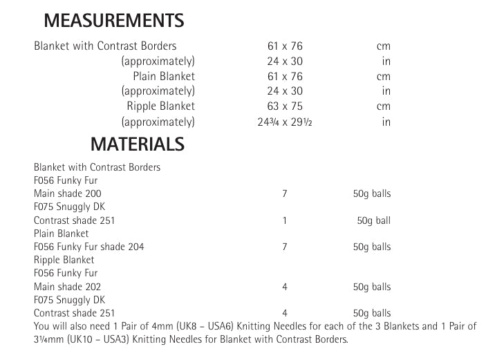 Sirdar Blankets Knitting Pattern in DK 5168P PDF DOWNLOAD