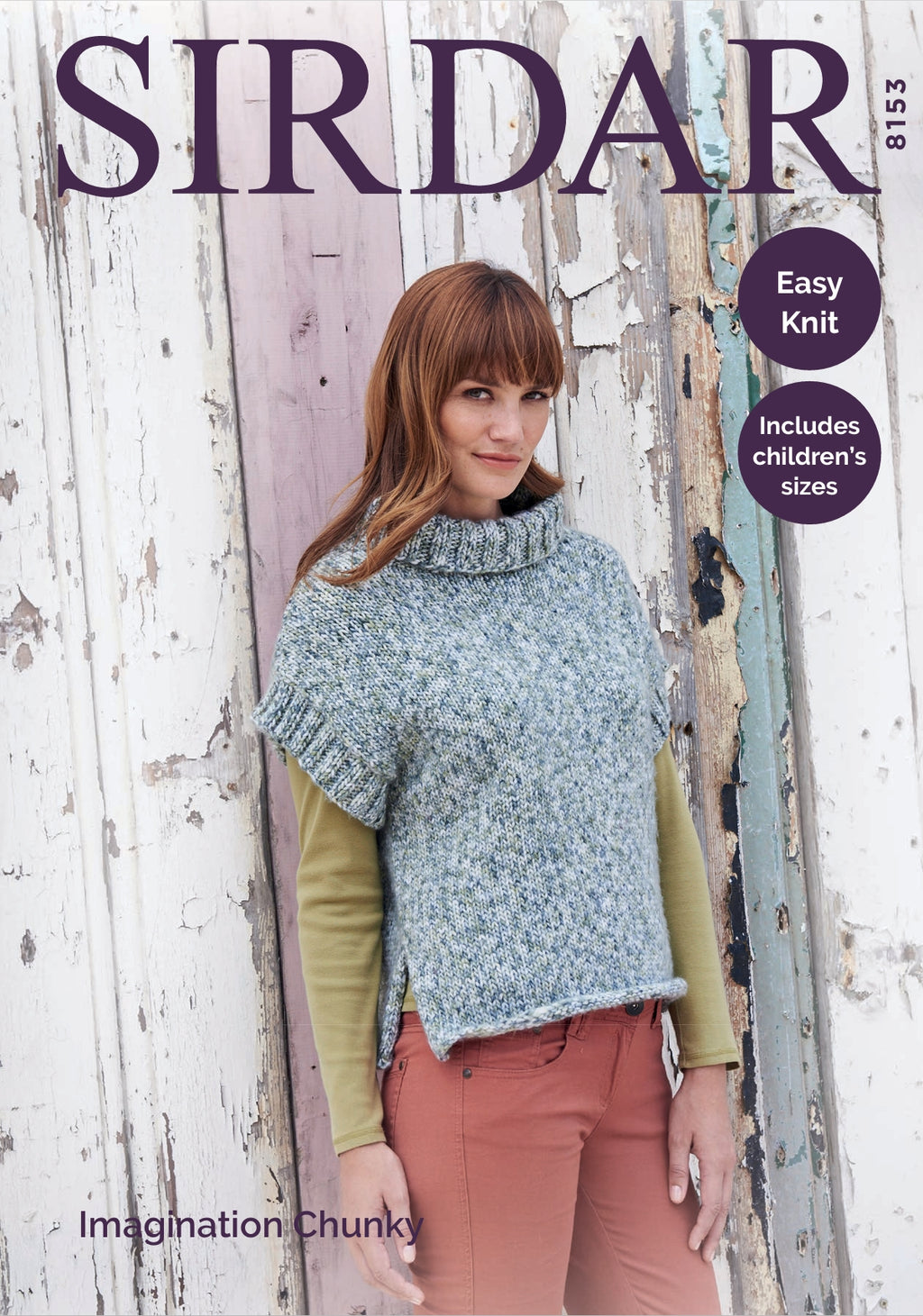 Sirdar Cowl Neck Top Knitting Pattern in Chunky 8153P PDF DOWNLOAD