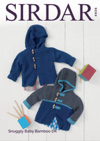 Sirdar Baby Boys Duffle Coat Knitting Pattern in DK 4936P PDF DOWNLOAD
