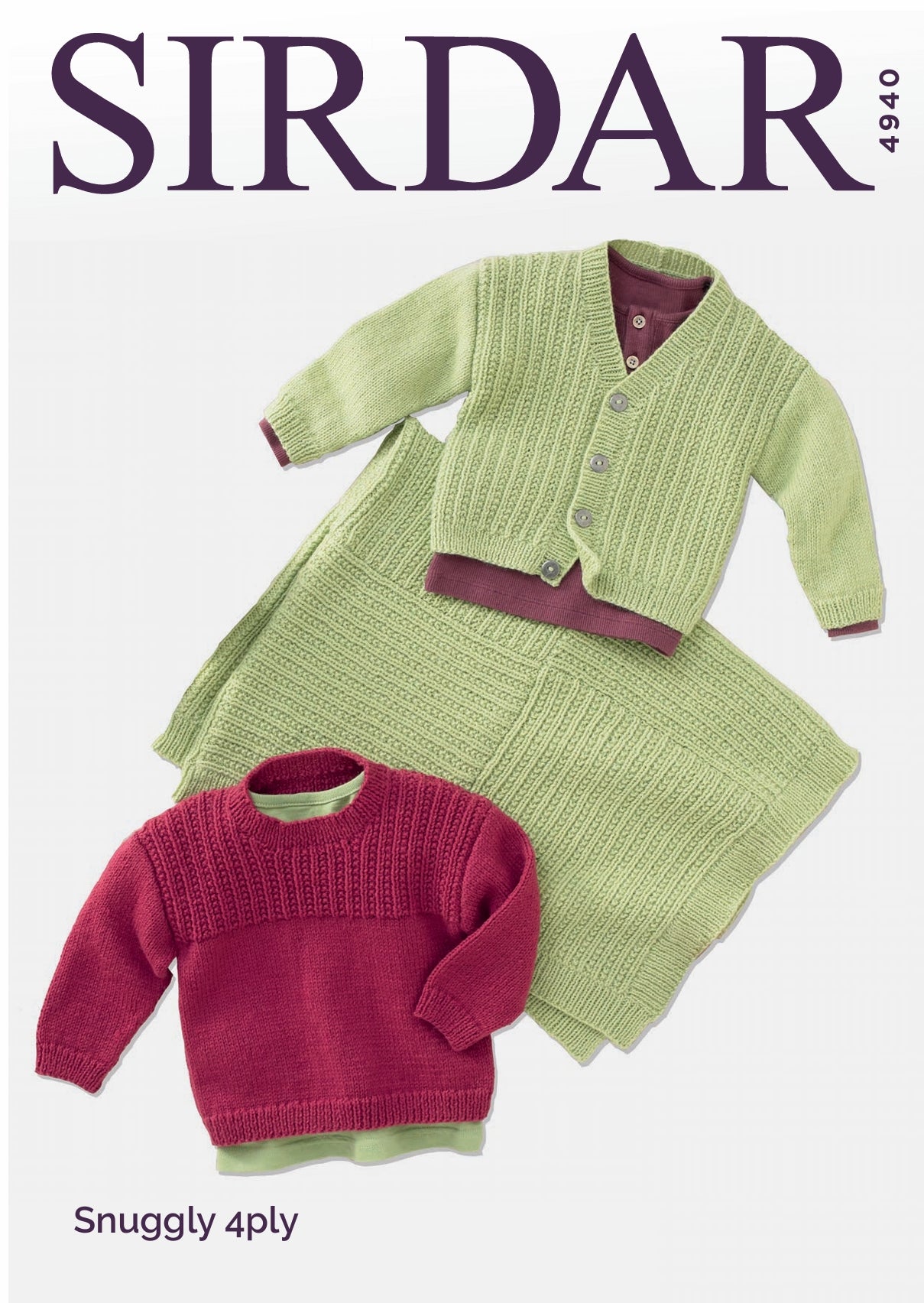 Sirdar Sweater, Cardigan & Blanket Knitting Pattern in 4ply 4940P PDF DOWNLOAD