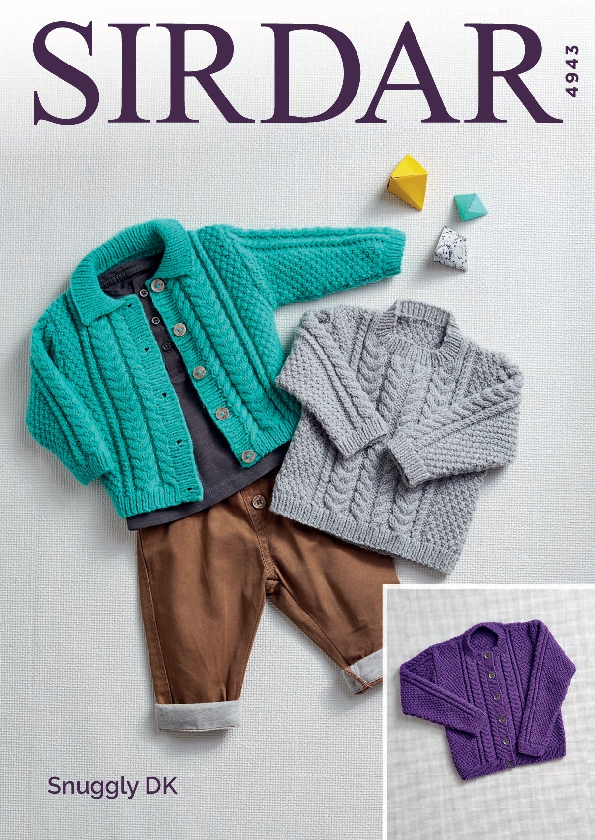 Sirdar Babies & Girls Cardigans & Sweater Knitting Pattern in DK 4943P PDF DOWNLOAD