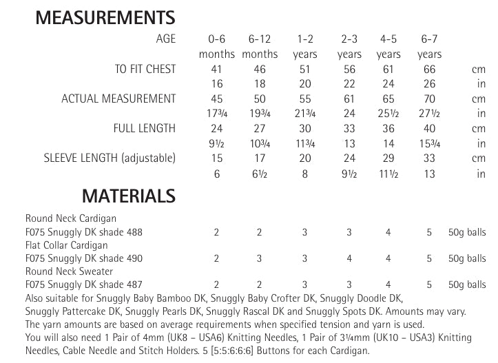 Sirdar Babies & Girls Cardigans & Sweater Knitting Pattern in DK 4943P PDF DOWNLOAD