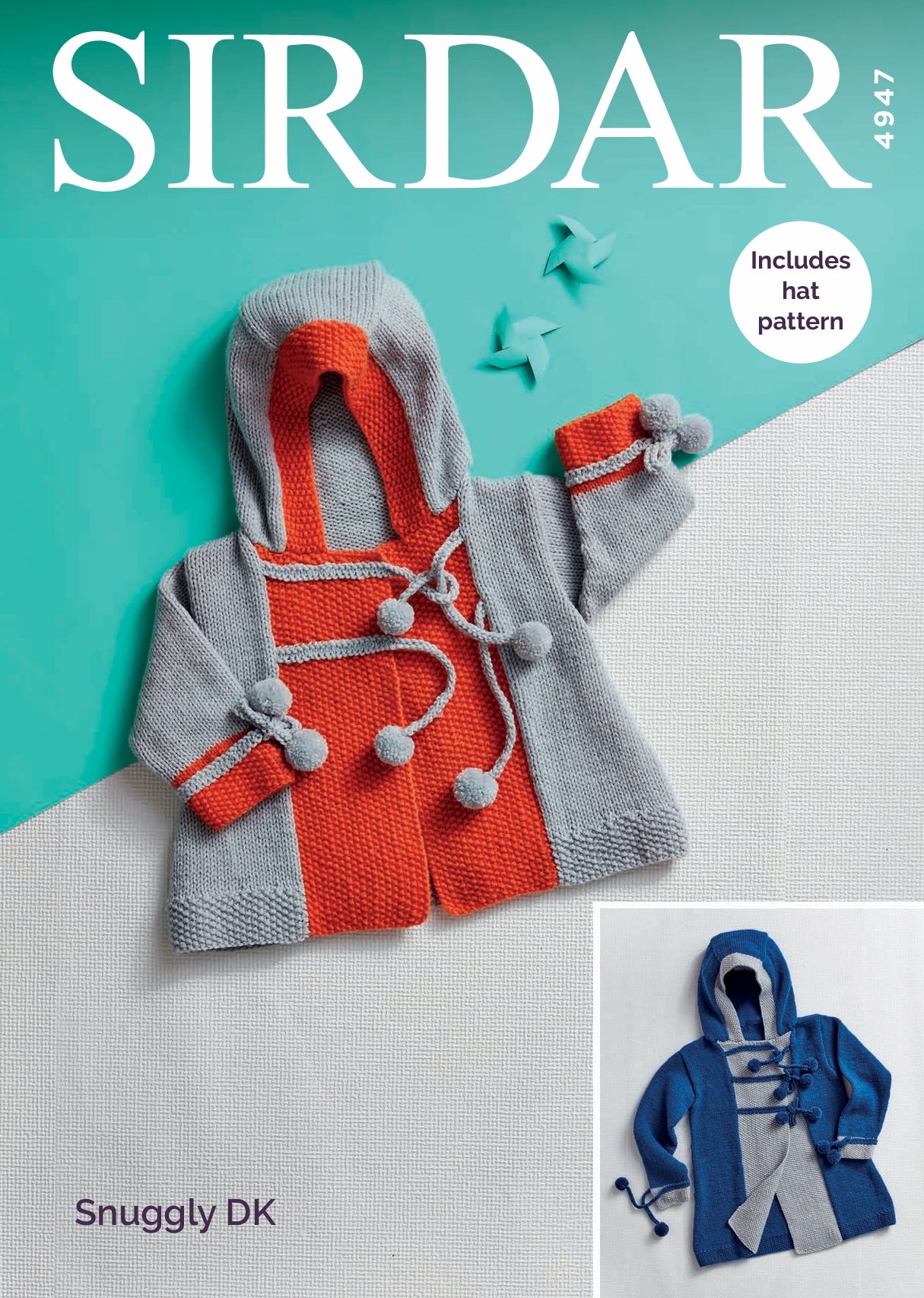 Sirdar Coat & Hats Knitting Pattern in DK 4947P PDF DOWNLOAD
