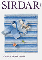 Sirdar Baby Boys Cardigan & Blanket Knitting Pattern in Chunky 5163P PDF DOWNLOAD