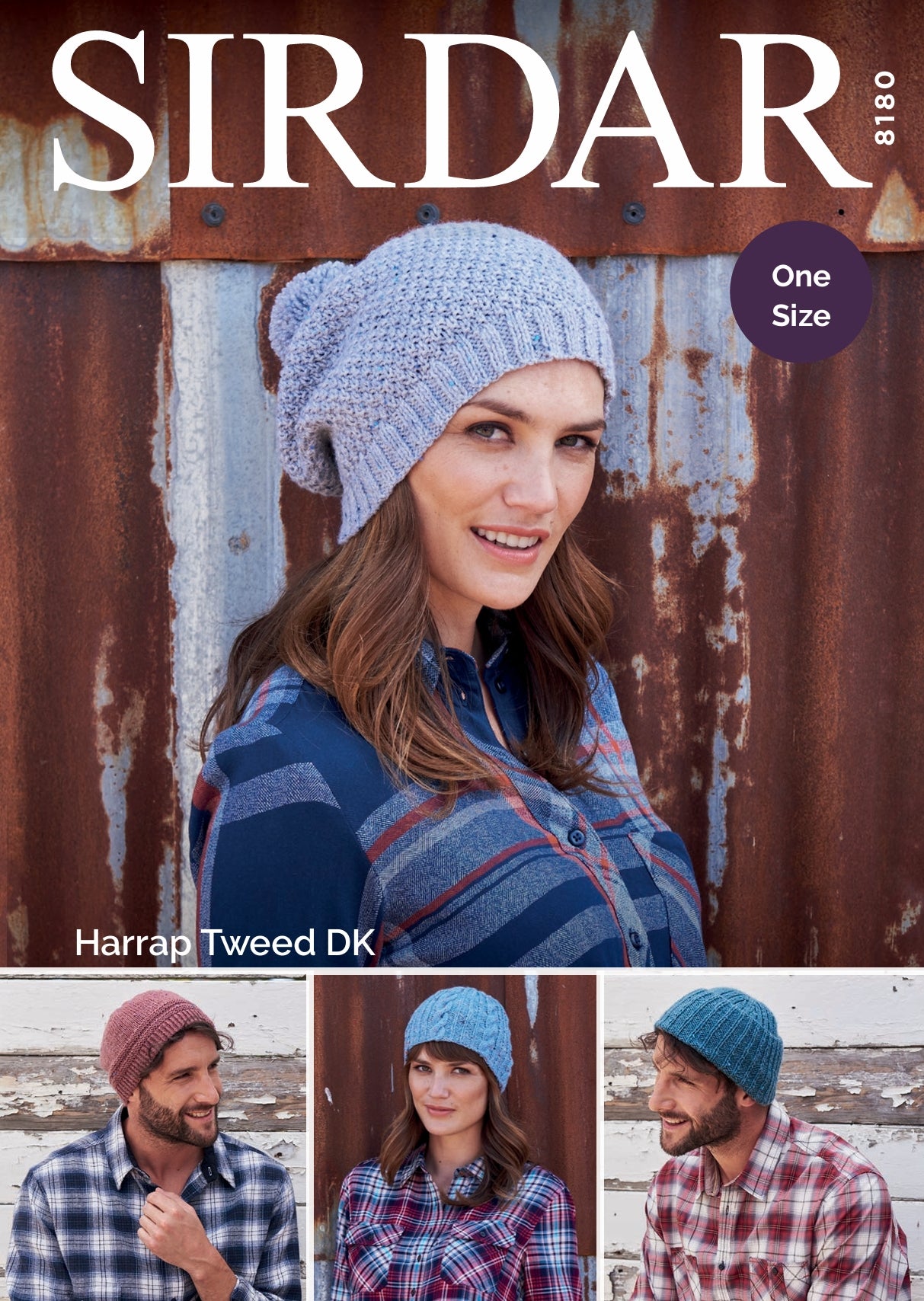 Sirdar Adult Hats Knitting Pattern in DK 8180P PDF DOWNLOAD