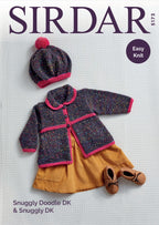 Sirdar Coat & Beret Knitting Pattern in DK 5173P PDF DOWNLOAD