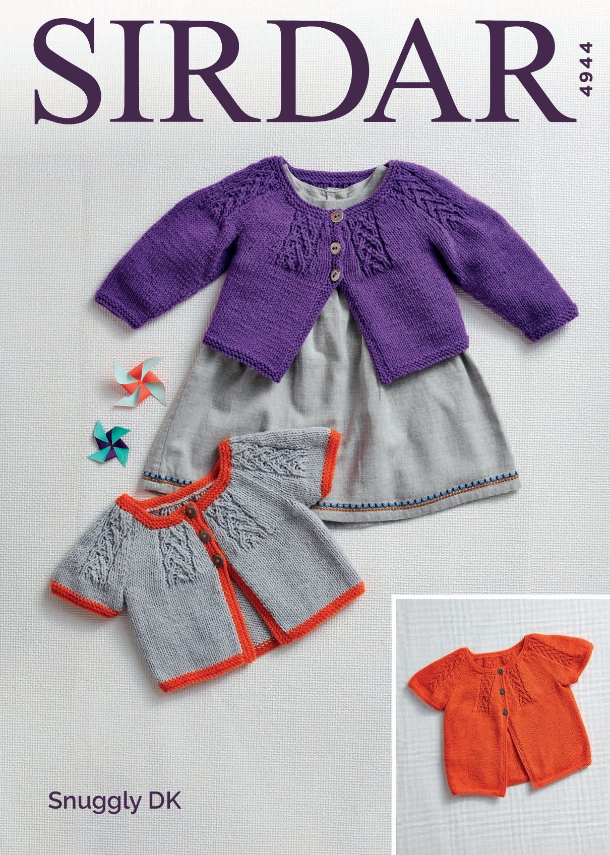 Sirdar Babies & Girls Cardigans Knitting Pattern in DK 4944P PDF DOWNLOAD