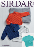 Sirdar Sweaters & Blanket Knitting Pattern in DK 4945P PDF DOWNLOAD