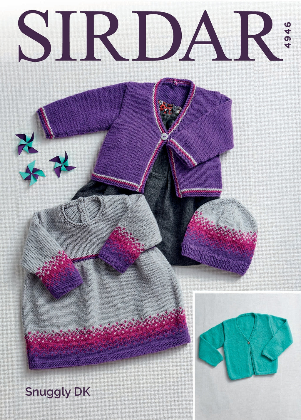 Sirdar Dress, Cardigans & Hats Knitting Pattern in DK 4946P PDF DOWNLOAD