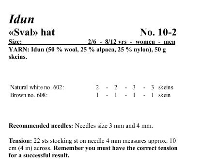 Viking Yarn Hat Knitting Pattern in Idun 10-2aP PDF DOWNLOAD