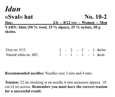 Viking Yarn Hat Knitting Pattern in Idun 10-2bP PDF DOWNLOAD