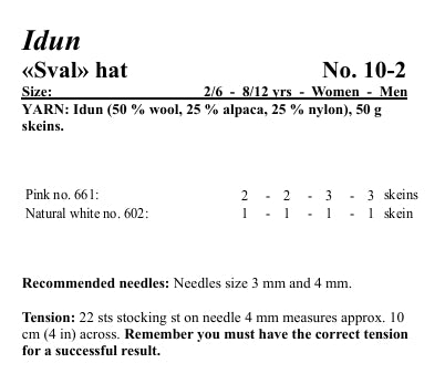 Viking Yarn Hat Knitting Pattern in Idun 10-2cP PDF DOWNLOAD