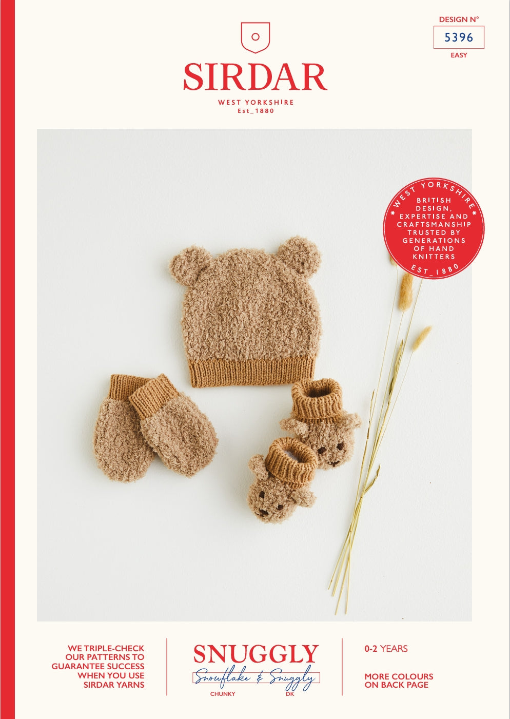Sirdar Hat, Bootees & Mittens Knitting Pattern in Chunky & DK 5396P PDF DOWNLOAD
