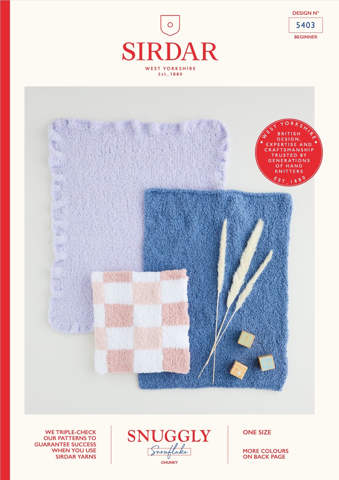 Sirdar Blankets Knitting Pattern in Chunky 5403P PDF DOWNLOAD
