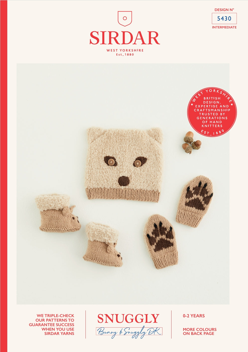Sirdar Hat, Mittens & Bootees Knitting Pattern in DK 5430P PDF DOWNLOAD