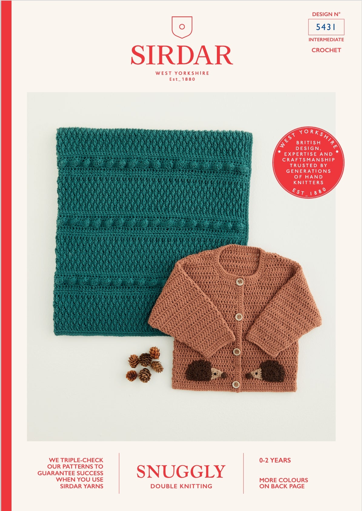 Sirdar Cardigan & Blanket Crochet Pattern in DK 5431P PDF DOWNLOAD