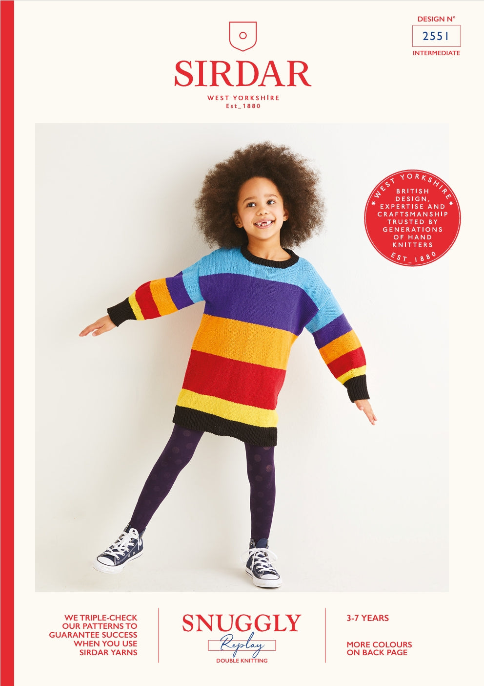 Sirdar Striped Tunic Knitting Pattern in DK 2551P PDF DOWNLOAD
