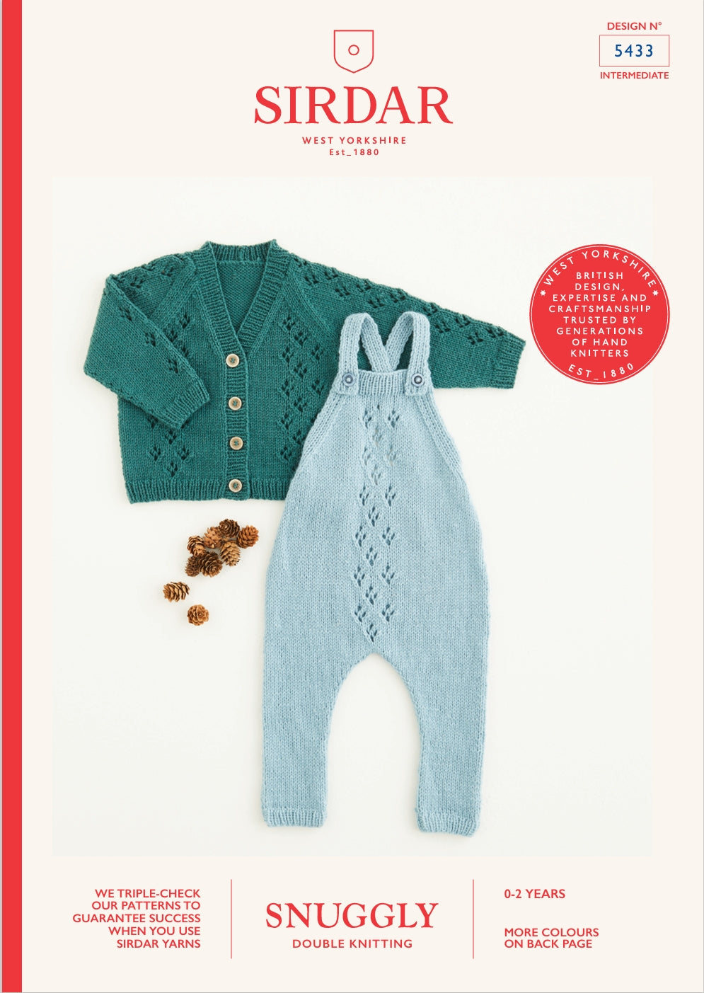 Sirdar Cardigan & Dungarees Knitting Pattern in DK 5433P PDF DOWNLOAD