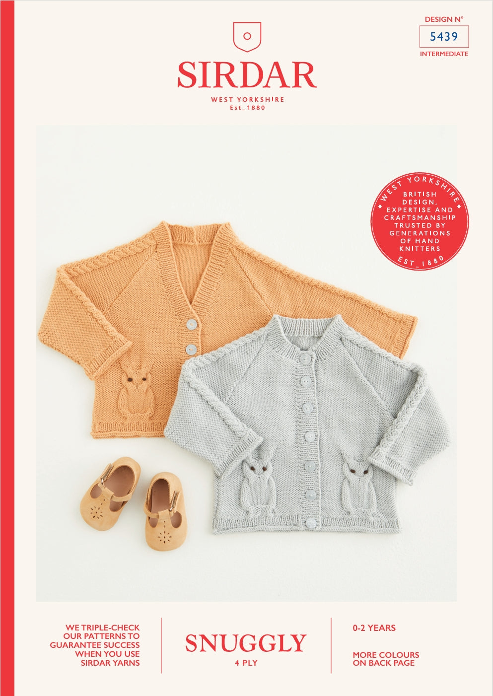 Sirdar Cardigans Knitting Pattern in Snuggly 4ply 5439P PDF DOWNLOAD