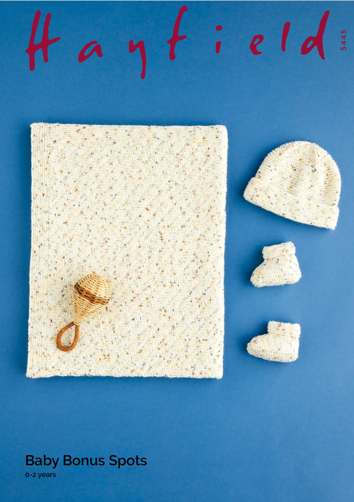 Hayfield Blanket, Hat & Bootees Knitting Pattern in Baby Bonus Spots DK 5445P PDF DOWNLOAD