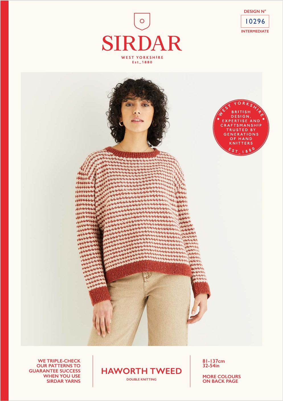 Sirdar Sweater Knitting Pattern in Haworth Tweed DK 10296P PDF DOWNLOAD