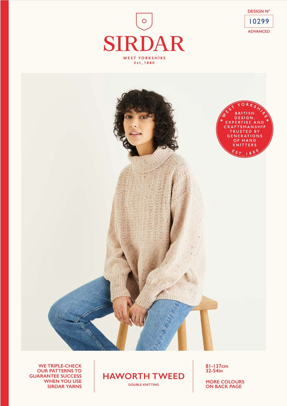 Sirdar Sweater Knitting Pattern in Haworth Tweed DK 10299P PDF DOWNLOAD