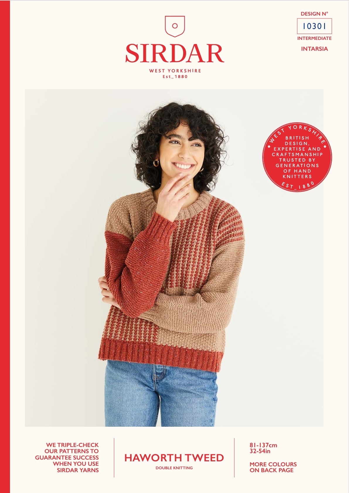 Sirdar Sweater Knitting Pattern in Haworth Tweed DK 10301P PDF DOWNLOAD